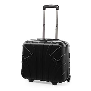 Suitline – Pilotenkoffer handbagage harde koffer 2 rollen business trolley, TSA, ABS mat zwart