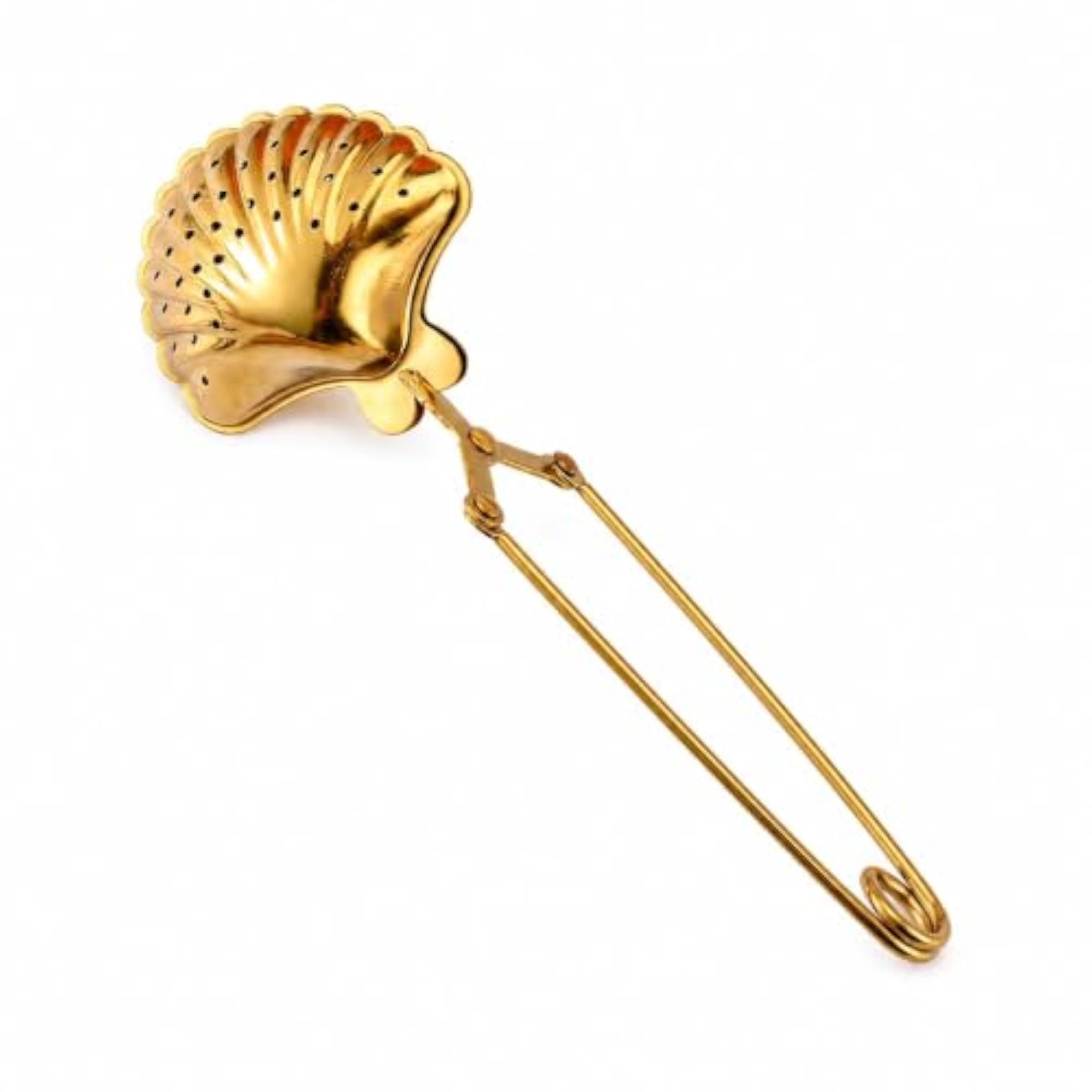 304 Stainless Steel Tea Infuser Ball with Gold Tea Clip