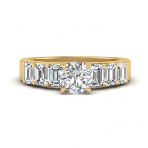 Anillo de Diamantes Talla Esmeralda Joya Elegante para Lucir en Eventos y Compromisos