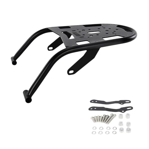 Support mallette rangement XT250 en acier noir pour éviter les sacs à dos lourds à moto