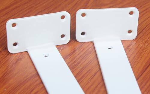 image for MHMYDZ 12 Pack - 8 inch White Hidden L Shelf Bracket (1/5 Inch Thicked