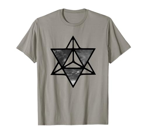 Merkaba Star of David Kabbalah camisas blanco y negro Camiseta