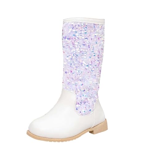 IWIHMIV Toddler Riding Boots Girls Tall Princess Boots Knee High Booties Mid-Calf Dress Up Party Boot for Girls