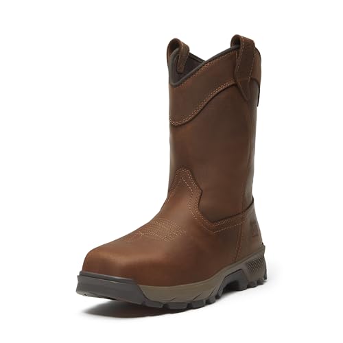 Timberland PRO Timberland PRO Men's TiTAN EV Pull On Composite Safety Toe Waterproof Industrial Work Boot, Medium Brown Full Grain, 16 M US