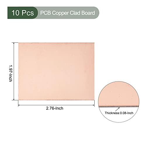 YOKIVE 5 Pcs PCB Copper Clad Board, FR4 Double-Sided Blank Circuit Boards, Great for Electronic Hobbies Etching - Image 2