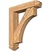 Ekena Millwork BKT0604X24X28WTL03SWR Westlake Arts and Crafts Smooth Bracket w/Offset Brace, Western Red Cedar