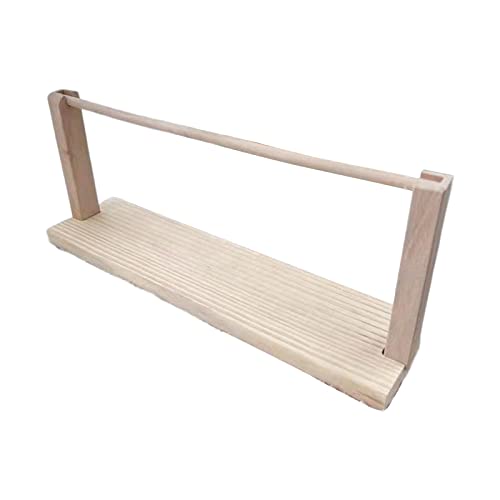 Colcolo Wooden Ribbon Organizer Tabletop Practical Rotatable Vintage Dispenser Yarn Bobbins Holder Craft Ribbon Storage Organizer Crafts Accessories