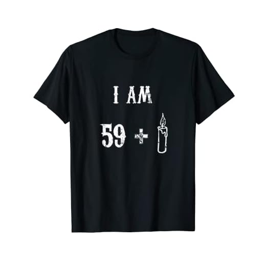 Vela de 60 cumpleaños con texto en alemán "Ich bin 59 plus eins" Camiseta