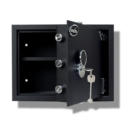 Image of Maxwel Lock and Key - Mechanical Safe Locker (30 Litres) | Home, Hotel and Office Safes with 5 locking bolts - Manual Locking Mechanism