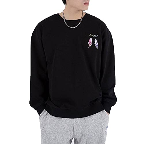 Flügelstickerei Pullover Herrenmode Trend T-Shirt Rundhals lose große Jugend Langarm Pullover Pullover Cover