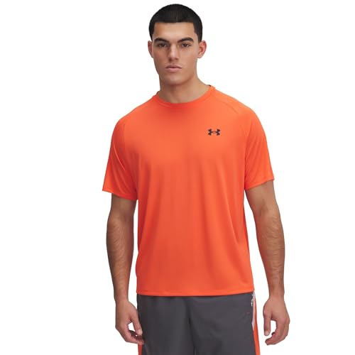 Opiniones y reviews de Playera Naranja , tabla con los diez mejores. 42 Under Armour Playera Manga Corta para Entrenamiento UA Tech 2.0 SS tee para Hombre, Talla Chico, Naranja