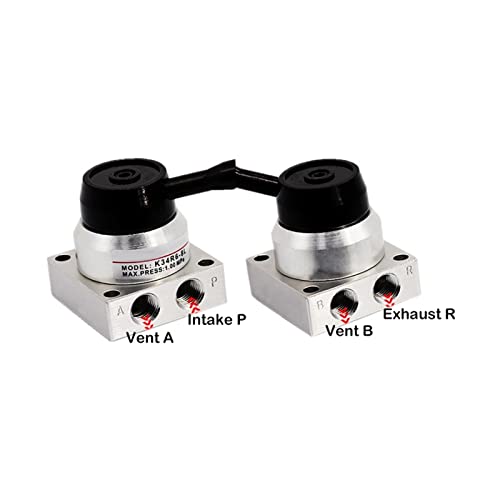 Vanne pneumatique 1/4" K34R6-8D en alliage haute précision - 7