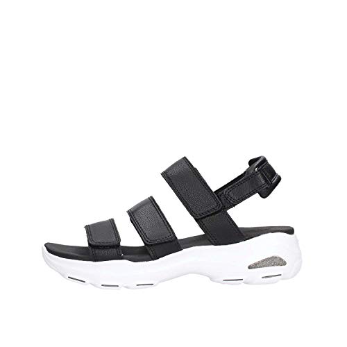 Skechers D'lites Ultra-Fab Life, Sandalias de Punta Descubierta para Mujer, Negro (Black...