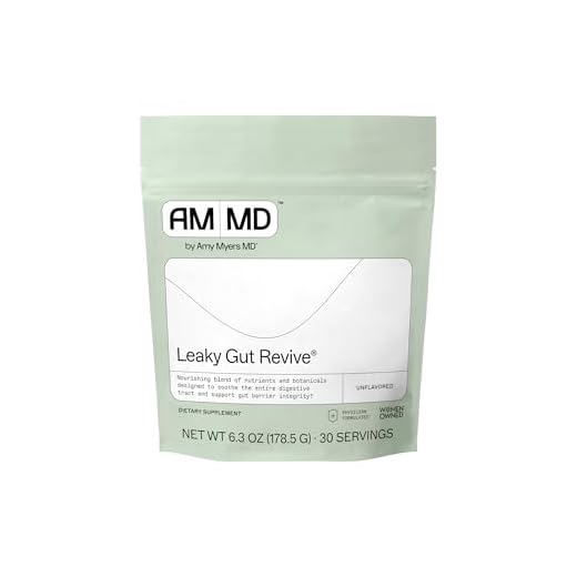 Dr. Amy Myers Leaky Gut Revive Powder for Leaky Gut Repair – L Glutamine Powder to Reduce Symptoms Like Constipation, IBS, Diarrhea, Bloating – Plant Based Supplement to Maintain A Healthy Gut Lining