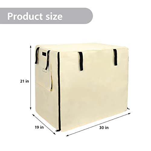 Pop Duck Dog Crate Cover Durable Pet Kennel Cover Fit For 24 30 36 42 48 Inch Wire Dog Crate, Beige, 30 #TOP1
