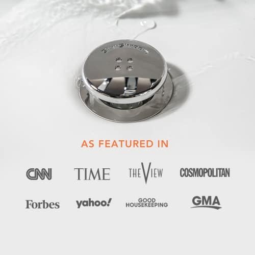 SinkShroom Bathroom Sink Drain Protector Hair Catcher Strainer Snare Silicone Chrome Standard