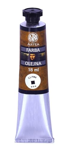 Astra, Farba Olejna, Tuba 18ml, Biel Tytanowa, Do Prac Plastycznych i Szkolnych, Wysoka Jakość, Mocny Pigment Dwutlenku Tytanu, Właściwości Rozjaśniające