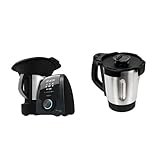 Cecotec Robot de Cocina Multifunción Mambo 8590 con Jarra de Acero Inox de 3,3 L extra. Cuchara MamboMix, 30 Funciones, Báscula integrada, Apta para lavavajillas, Cestillo para hervir