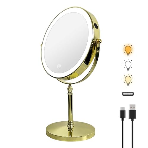 Espejo de Maquillaje con Luz y Aumento 8" Redondo miniatura 1
