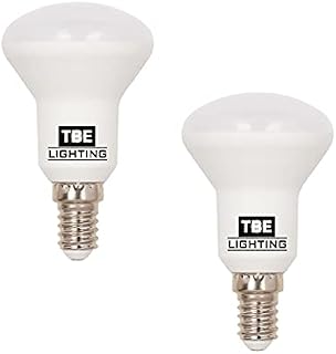 TBE LIGHTING 6W LED R50 Reflector Bulb - Pack of 2 - E14 Small Screw Base, 40w Equivalent Non-Dimmable Energy Saving LED R50 Bulb, 480 Lumen Output, 20,000Hrs Life Expectancy (3000K Warm White)