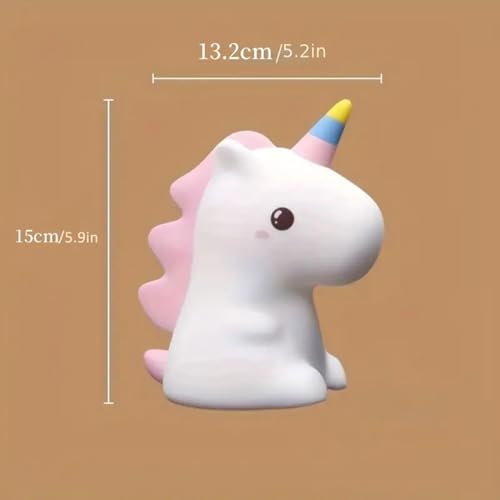Image of GITGRNTH Rechargeable Silicone Cloud Night Light for Kids|Color-Changing LED Changing Lamp|Adorable Room Decor & Gift for Toddlers,Teens,& Valentine's Day Present(Silicon Unicorn.,Regular),Multicolor