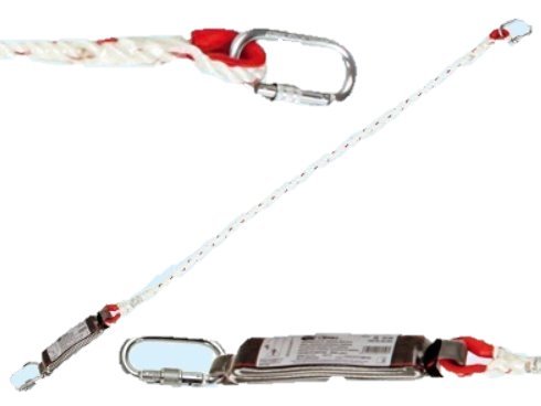 Ferko AR-141/360 - Absorbedor de energía 1,85 m con cuerda poliamida incluye 2 mosquetones mod.37/30