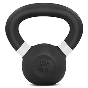 Yes4All 4-32kg Powder Coated Kettlebells Cast Iron, Kettlebell Weight Sets for Home Gym Fitness & Weight Training