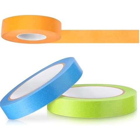 Glenmal 3 Rolls Laboratory Labeling Tapes, 164 Feet Long x 3/4 Inch Width, Temperature Resistant Water Resistant Freezer, Assorted Color for Marking and Color Coding Label Tape Cover