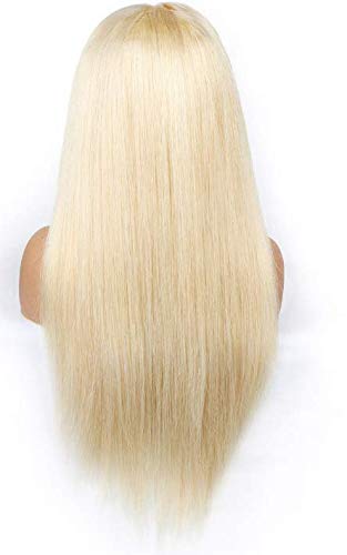 Lace Front Wigs Human Hair Bleach Blonde for Women 130% Density Body Wave Remy Hair with Baby Hair Free Part Lace Frontal (16 inch #613)