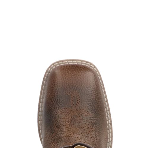 Kid's Midland Brown Distress Pebble/Brown Distress Leather Western Boot2