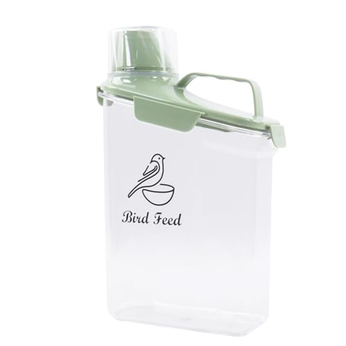 Airtight Bird Seed Storage Container with Measuring Cup