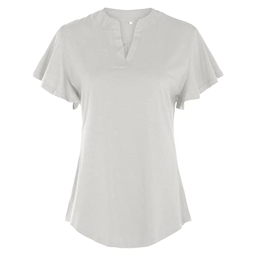 Womens Blouse Womens Top Womens Plus Size Tops Black Shirts For Women Dressy Casual Puff Sleeve O-Neck Womens Tops Dressy Plus Size Tops For Women 3/4 Sleeve #TOP1