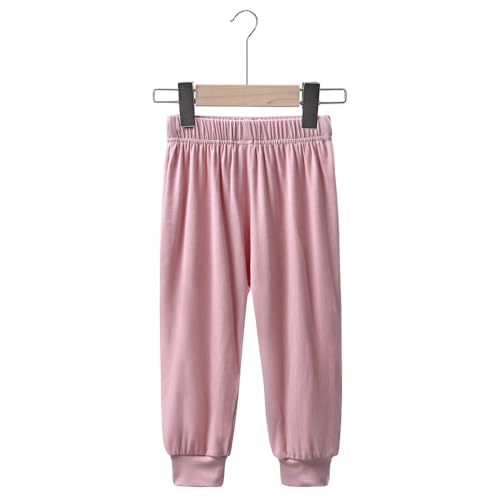 Kids Tales 3Pack Boys Girls Modal Pants Child Basic Plain Solid Trousers Little Kids Elastic Waist Jogger Pants Long Bloomer3