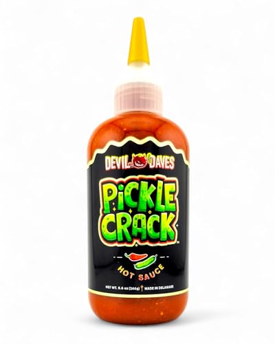 Dill Pickle Hot Sauce | Devil Daves Pickle Crack - Medium Heat, 8.6 Oz