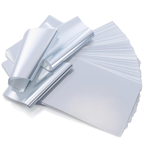 Image of Gersoniel 200 Pieces Heat Shrink Wrap Bags Heat Clear Shrink Film Wrap for Homemade DIY Packaging Soap Candle Bath (14 x 20 Inch)