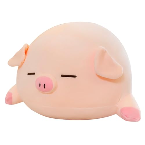 Cochon en peluche lesté doudou oreiller doux enfants coussin animal yeux endormis
