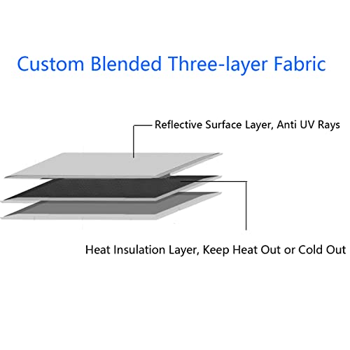 Rv Door Window Shade Cover, Sun Blackout Fabric For Camper Privacy Entrance (16 X 25 Inch)- Black And Brown #TOP4