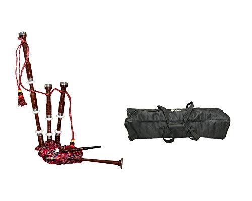 Bagpipes Package Includes: Bagpipe, Sheesham, Tartan W/Rexine Bag + Full Size Bagpipes Set Nylon Carrying Bag Case