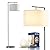 Brightech Montage Modern Floor lamp, LED Floor Lamp for Living Rooms & Offices - Tall Standing Lamp for Bedroom Reading - Corner Pole Lamp for Contemporary Home Decor - Satin Nickel