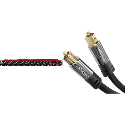 Interface Ada8200 Behringer convertisseur Adat 8 canaux et son câble audio optique Toslink