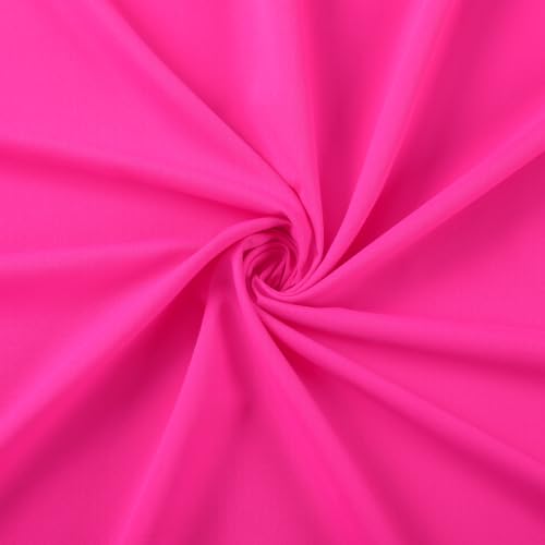 Image of SoarDream Polyester Fuchsia Backdrop Curtains - 5ft x 10ft 2 Panels Vibrant Wedding Party Photography Backdrop for Glamorous Events
