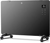 MaxxGarden - Premium Konvektor Heizung Elektrisch Mit Fernbedienung & Wochen-Timer - 2000 Watt Elektrische Heizung Heizt Bis Zu 55m² - Flacher Radiator Elektro Heizkörper - Schwarz