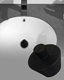 Silicone Bathtub and Sink Strainers with Waterproof Hair Stopper for Shower, Washbasin, and Tub Drain Protection (Black)