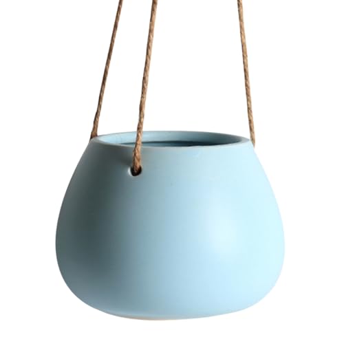 MoyiShi White Mini Ceramic Hanging Planter