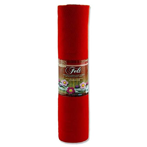ICON Craft 45cm x 5m ROLL Felt - RED