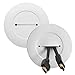 Legrand Wiremold CCA6W In Wall Low Voltage TV Grommet Kit, Cable Management Kit, Mounting Brackets and Hole Saw Included, White (1 Pair)