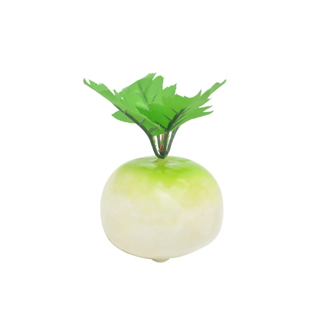 Artificial Vegetables for Decoration, 3PCS White Lifelike Turnip Decorative Vegetables Purple Realistic Simulation Turnip for Thanksgiving Kitchen Dining Table Basket Decor Display Photography Props