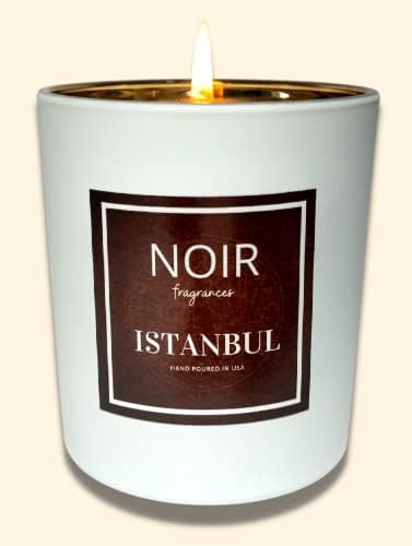 Noir - Candle for Women, Oud Wood & Rose Candle, Decorative Candles for Home Decor, Soy Luxury Candles, Scented Handmade Candles, Long Lasting Candles, 10 oz - Hand Poured in The USA