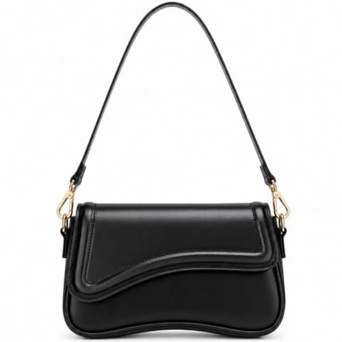 Image of Amszke Shoulder Bag for Women Y2K Crossbody Purse PU Leather Underarm Handbag 2 Adjustable Strap for Daily Commute Travel