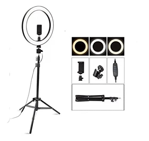 Luz Ring Light 10 Pol Led 3500/5500k Tripé Suporte Celular Youtube Tiktok Make Foto Luz de anel self